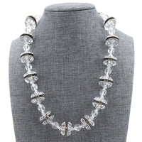 collier de strass en verre perlé vintage