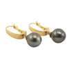 Boucles d'oreilles pendantes en or 18 carats avec perles de Tahiti