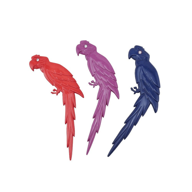 broche d’oiseau en plastique coloré vintage