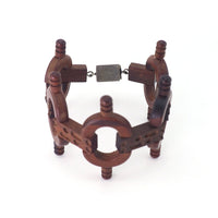 Midcentury Modern Wood Bracelet