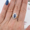 14K Gold Sapphire Diamond Ring