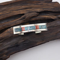 Native Silver Inlay Cuff Bracelet