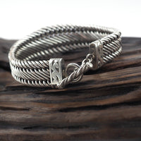 Large Sterling Silver Toggle Bracelet