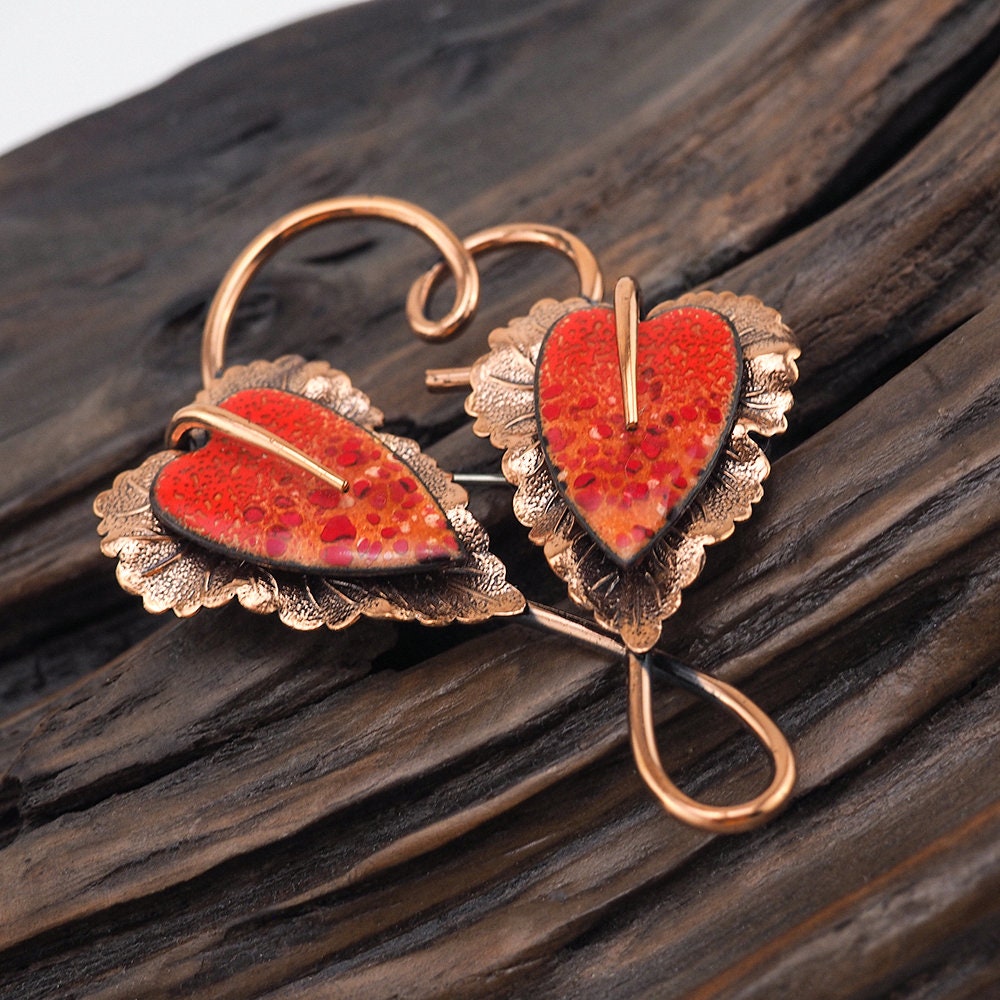 Vintage Matisse Renoir Heart Leaf Brooch