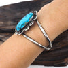 Native American Bracelet, Turquoise Bracelet, Sterling Silver Bracelet, Handmade Bracelet, Big Stone, Southwestern Bracelet, Flexible Cuff