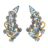 Kramer Earrings, Alexandrite Earrings, Purple Earrings, Clip On Earrings, Crystal Earrings, Rhinestone Earrings, Bridal Earrings