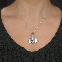 Kupittaan Kulta Oy, Modernist Pendant, Vintage Pendant, Sterling Silver Pendant, Modernist Necklace, Sterling Necklace, Finnish Silver