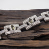 Vintage Style Bracelet, Judith Ripka, Olive Quartz, Link Bracelet, Sterling Silver Bracelet, Gemstone Bracelet, Designer Bracelet, 925