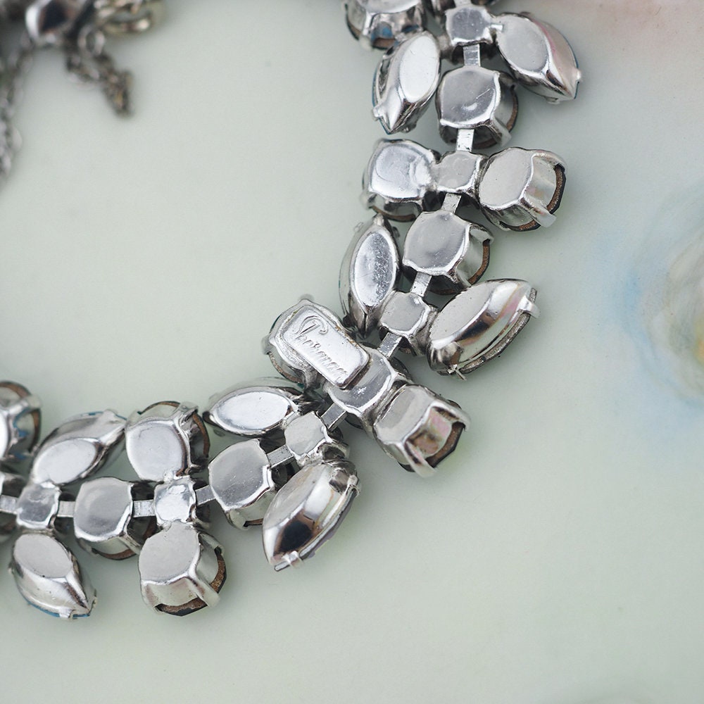 Sherman Teal and Blue Rhinestone Bracelet – Vintage Jewelry Girl