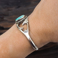 Silver Cuff Bracelet, Turquoise Bracelet, Sand Cast Bracelet, Native American Bracelet, Cuff Bracelet, Silver Bracelet, Sterling Silver Cuff