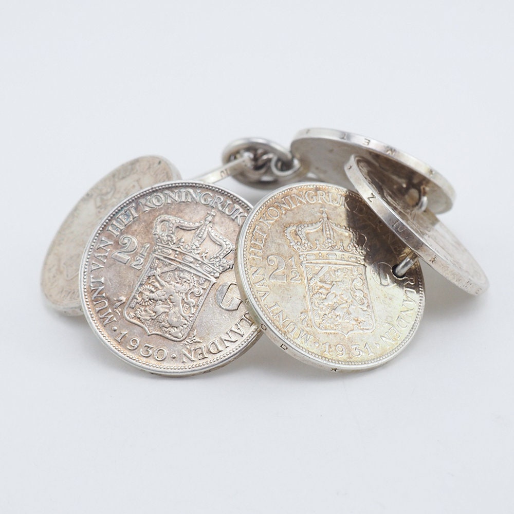 Vintage Netherlands Coin Bracelet, 1930s Coins, Silver Coin Bracelet, Vintage Coins, Silver Coins, Silver Bracelet, 925 Bracelet, OOAK